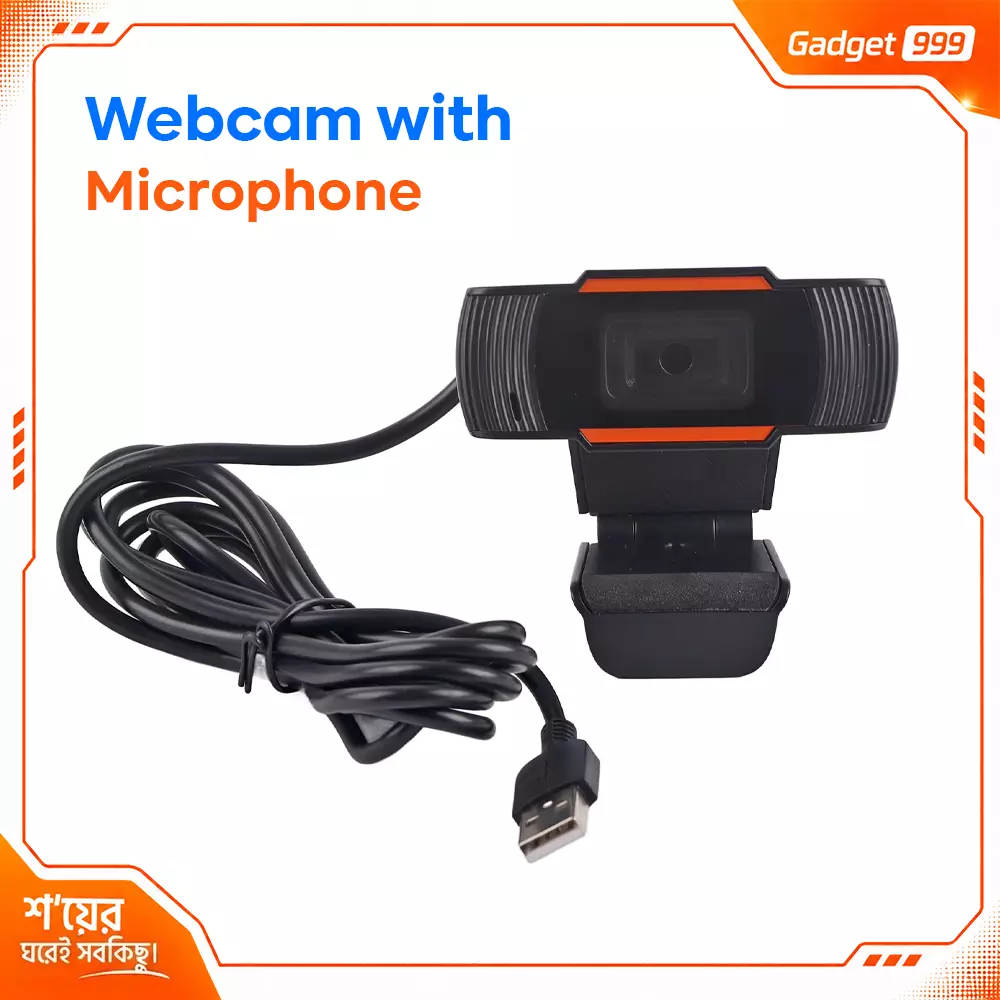 Webcam USB 2.0 720P with Microphone for Desktop PC