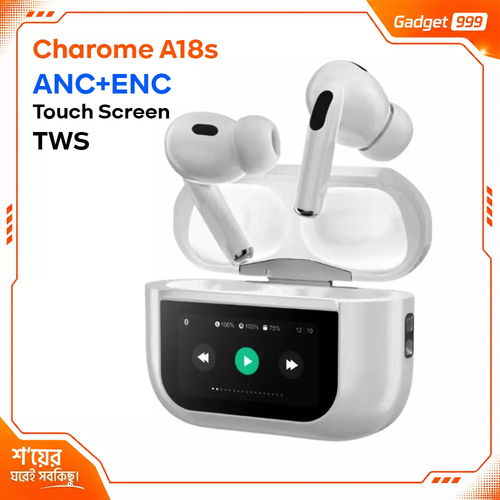 Charome A18s ANC+ENC Touch Screen Wireless Earbuds