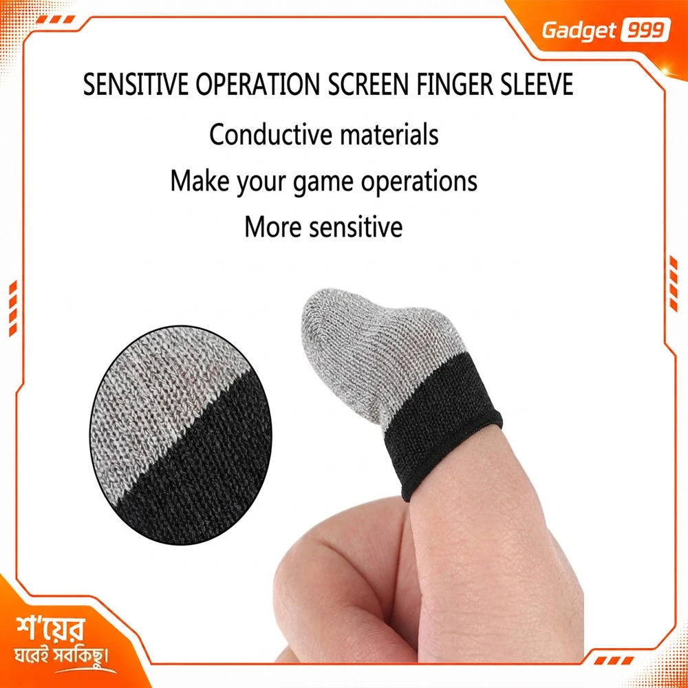 1 Pair Gaming Finger Sleeve Thumb Gloves – Two Color